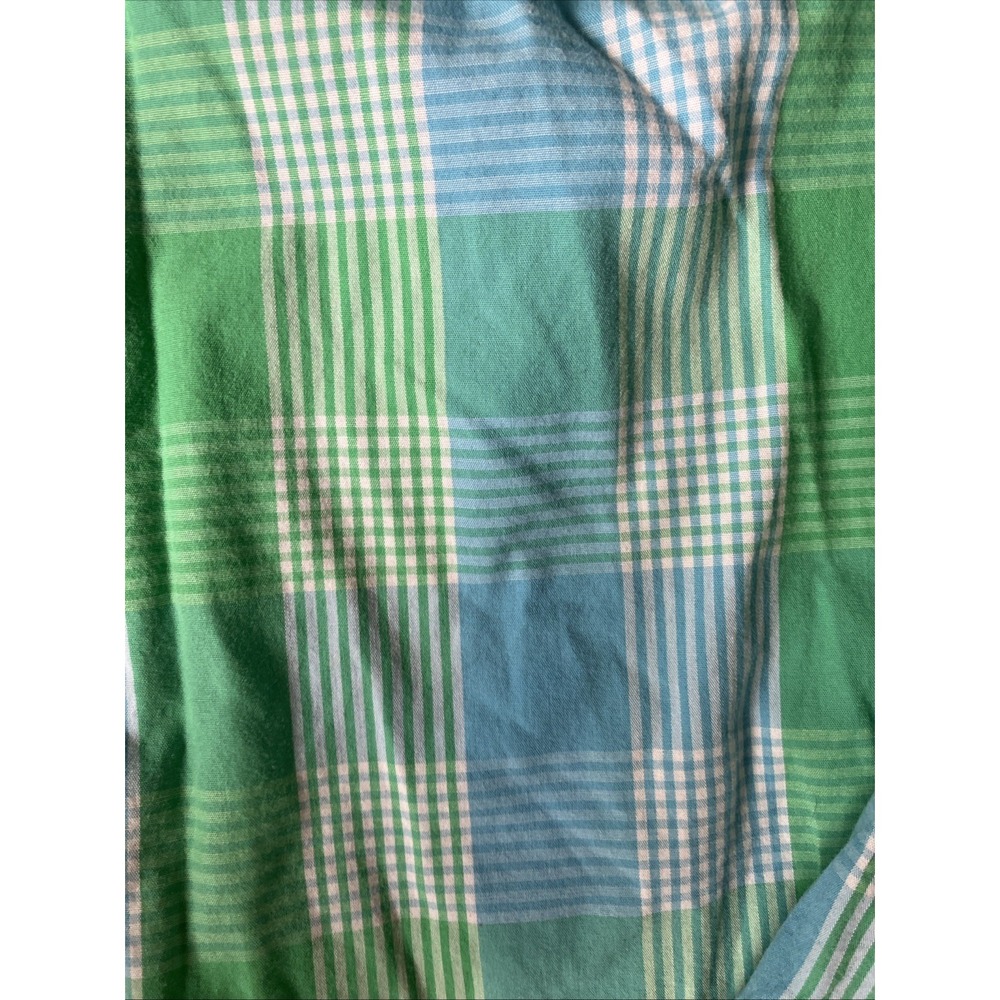 Carbon Men's Regular Fit Plaid Long Sleeve Button Down Shirt Pockets Blue/Green - Picture 3 of 5